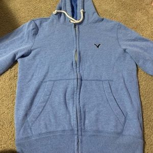 Blue Vintage Fit Zip-Up Sweatshirt